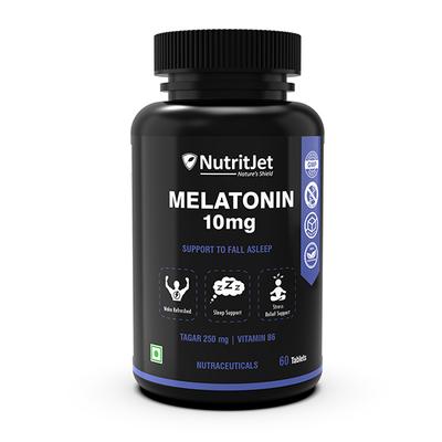 NutritJet Melatonin 10mg Sleeping Aid Veg Tablet 60's - Mental Health