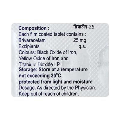 BRIVATOP 25 Tablet 14's - Epilepsy/Convulsion-Ant