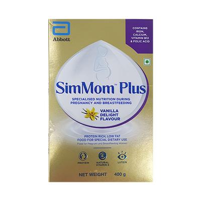 SimMom Plus Nutritional Powder - Vanilla Delight Flavour 400 g - Nutritional Supplements