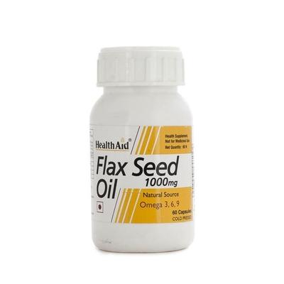 HealthAid Flax Seed Oil 1000 mg Capsules 60's - Herbal Dietary Supplement