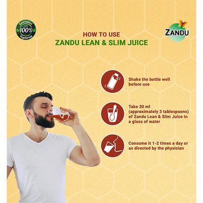 Zandu Lean & Slim Juice - Honey & Apple Cider Vinegar 500 ml - Ayurvedic Juices