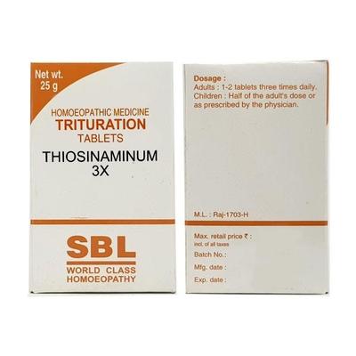 SBL Thiosinaminum 3X Tablet 25 gm - Bio-Chemic