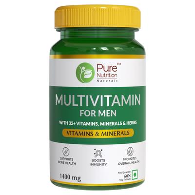 Pure Nutrition Multivitamin for Men 1400 mg Veg Tablet 60's - Multi-Vitamins