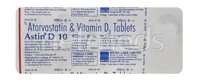 Astin D 10mg Tablet 10'S - High Cholesterol-Dys