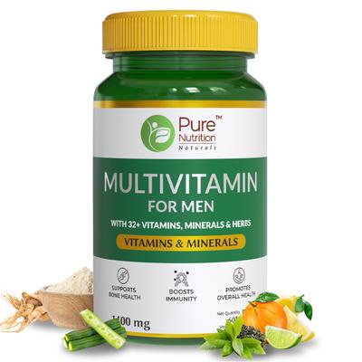 Pure Nutrition Multivitamin for Men 1400 mg Veg Tablet 60's - Multi-Vitamins