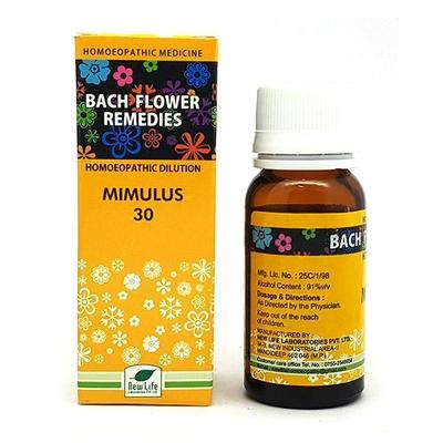 New Life Bach Flower Remedies Mimulus 30 Liquid 30 ml - Dilutions