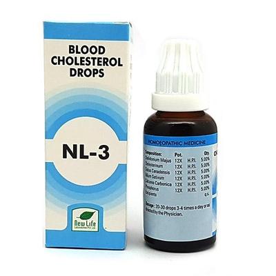New Life NL-3 Blood Cholestrol Drops 30 ml - Homeopathic Drops