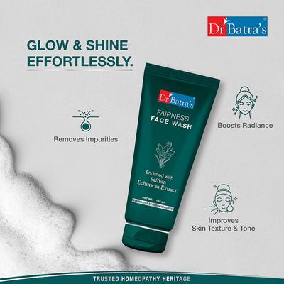 Dr Batra's Fairness Face Wash - Saffron & Echinacea Extract 100 gm - Face Wash & Cleansers