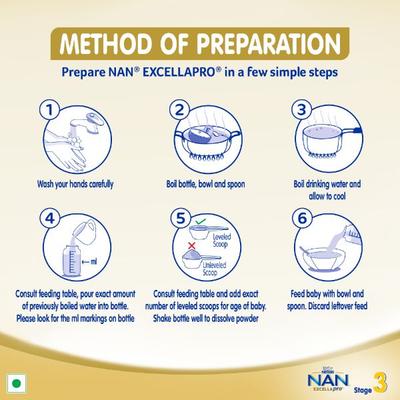 Nestle NAN Excellapro 3 (After 12 Months) Follow Up Formula Powder 400 gm - Baby And Infant Supplements