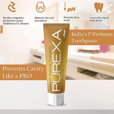 Purexa Oral Care Combo (Probiotic Anticavity Toothpaste 100 gm + Bamboo Toothbrush 1's) - Toothpaste