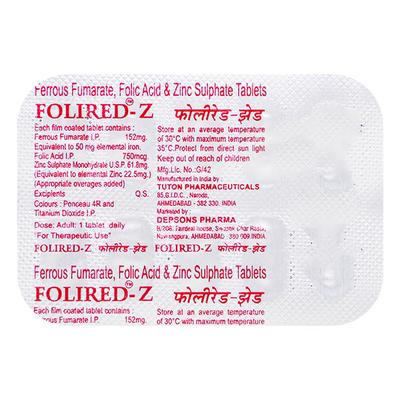 FOLIRED Z Tablet 10's - Supplements-Vam