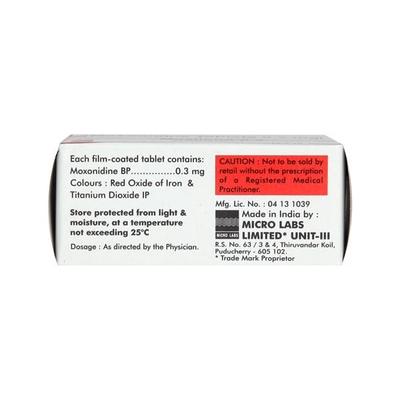 Moxilong 0.3mg Tablet 10'S - Hypertension-Cen