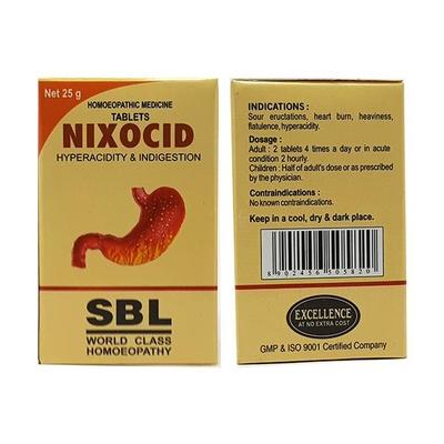 SBL Nixocid Tablets 25 gm - Speciality Medicine