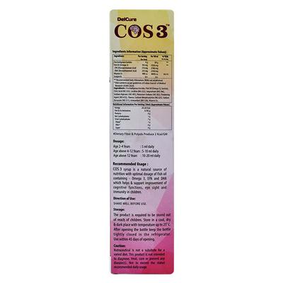 COS3 SUGAR FREE DELICIOUS MANGO FLAVOUR Syrup 200ml - Supplements-Vam