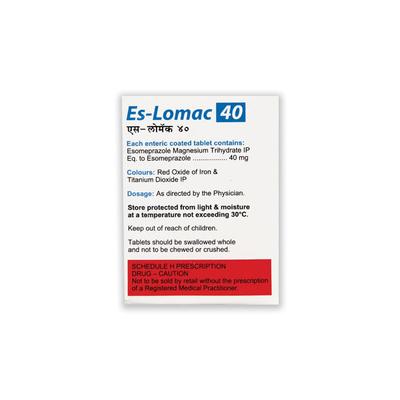 ES LOMAC 40 Tablet 15's - Ulcer/Reflux/Flatulence-Aaa