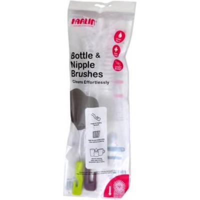 Farlin Bottle & Nipple Brushes - Green 1's - Baby Safety