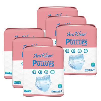 AroKleen Premium Pull Ups Disposable Adult Diaper (XL) (96 cm - 165 cm) (Pack of 6 x 10's) 1's - Adult Diapers & Pads