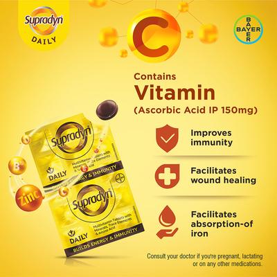 Supradyn Daily Multivitamin Tablet with Minerals 15's - Multi-Vitamins