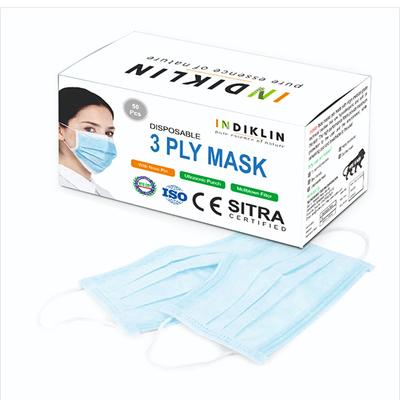 Indiklin 3Ply Face Mask 100's - Face Mask