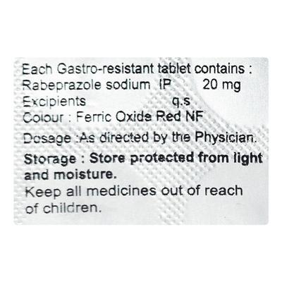 Rabezox 20mg Tablet 10'S - Ulcer/Reflux/Flatulence-Aaa