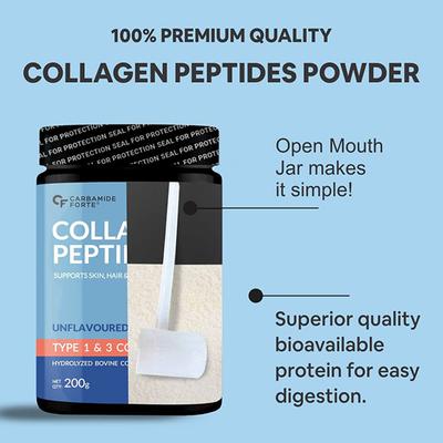 CF Collagen Peptides Powder - Unflavoured 200 gm - Calcium And Minerals