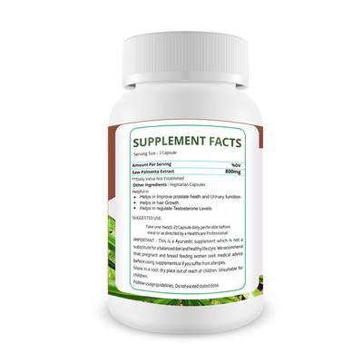 Mint Veda Saw Palmetto 800 mg Veg Capsule (Pack of 3 x 60's) - Vital Health