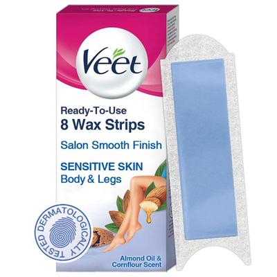 Veet Half Body Waxing Kit - Sensitive Skin Strip 8's - Hair Treatment