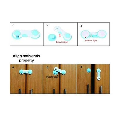 Baby Safety Inc Safe-O-Kid - Easy to Use, Dotted with Smiley Ends Child Proof Cabinet Lock - Baby Safety