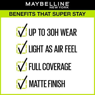 Maybelline New York Super Stay Up to 30H Full coverage Liquid Foundation, 120 30ml - Foundation
