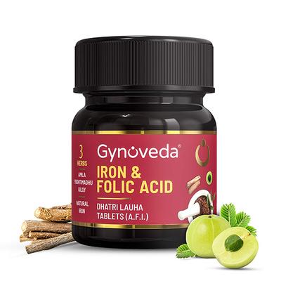 Gynoveda Iron & Folic Dhatri Lauha Tablet 60's - Speciality Medicines