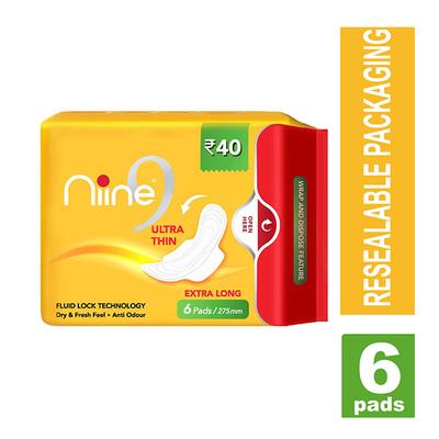 Niine Ultra Thin Sanitary Pads (Pack of 4 x 6's) - Sanitary Napkins