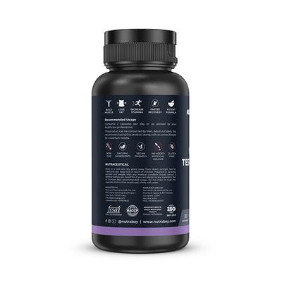 Nutrabay Pro Natural Testosterone Booster 1000mg Capsule 60's - Bcaa Supplements