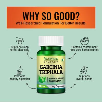 Morpheme Remedies Garcinia Triphala - 500mg Extract 60's - Herbal Dietary Supplement