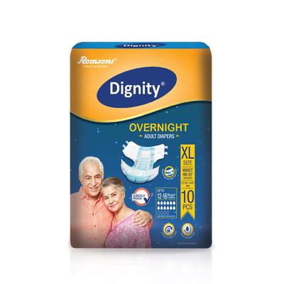Dignity Overnight Adult Diapers (XL) 10's - Adult Diapers & Pads