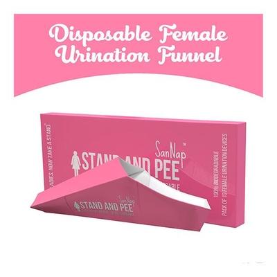 Sannap Stand and Pee Disposable Female Urine Director for Women - 20 Funnels - Intimate Care