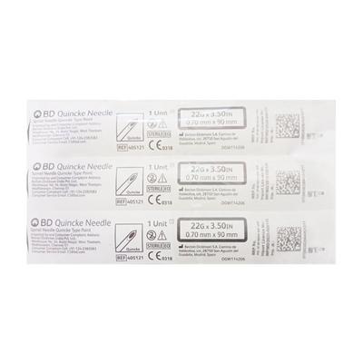 BD Quincke Needle (22G x 3.50 in) (0.70mm x 90mm) 1's - Surgical Instruments