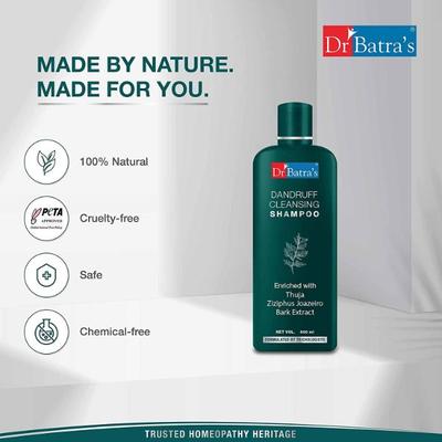 Dr Batra's Dandruff Cleansing Shampoo 100 ml + Hair Vitalizing Serum 125 ml - Hair Treatment