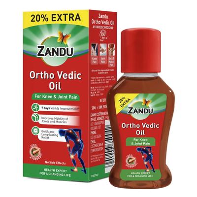 Zandu Ortho Vedic Oil (50ml + 10ml Free) 60 ml - Pain Relief (Ayush)