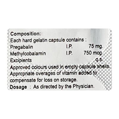 PREGABAX M Capsule 10's - Neuropathic Pain-Dru