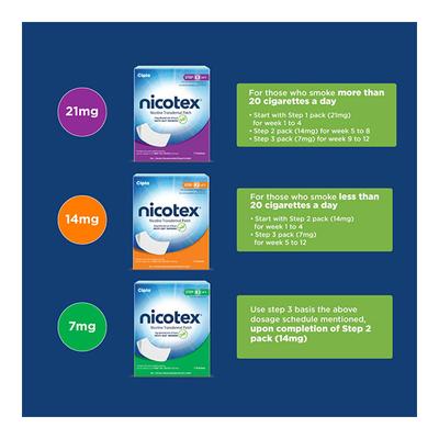 Nicotex Nicotine Transdermal 7 mg Patch 7's - Nicotine Patch