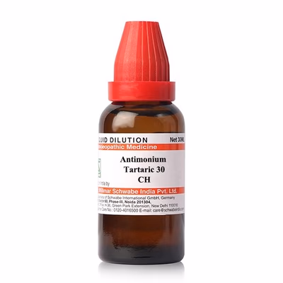 Dr.Willmar Schwabe Antimonium Tartaricum 30CH Liquid 30 ML - Dilutions