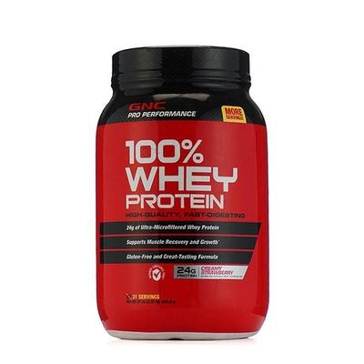 GNC PP 100% Whey Protein Powder - Strawberry Flavour 2.01 lb - Whey Proteins