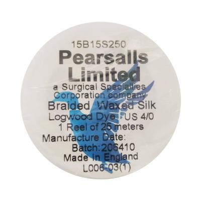 Pearsalls Braided Waxed Silk Logwood Dye - 25 m (US 4/0) 1's - Bandages & Dressings