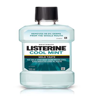Listerine Coolmint Mouth Wash - Mild Taste 500 ml - Mouthwash
