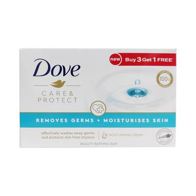 Dove Care & Protect Beauty Bathing Bar Soap 100 gm (Buy 3 Get 1 Free) - Soaps