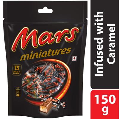 Mars Miniatures Chocolate Bars - Caramel 150 gm - Nutritional Bars