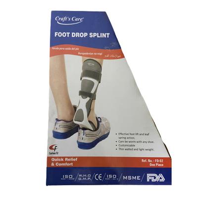 Craft's Care Foot Drop Splint - Right (FD 02) (M) 1's - Knee/Ankle/Leg/Foot Supports