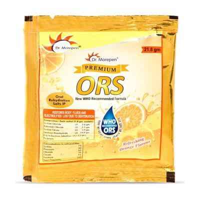 Dr. Morepen Premium ORS Powder - Orange (Pack of 5 x 21.8 gm) - Oral Rehydration (Ors)