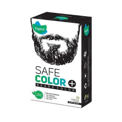 Vegetal Safe Color+ Hair Color for Beard - Soft Black 25 gm - Crème