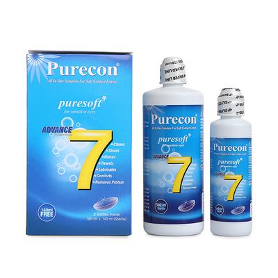 Purecon Puresoft Soft Contact Lens Solution for Sensitive Eyes (360 ml + 140 ml) - Lens Solution